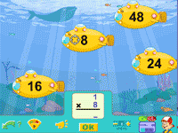 Math games: division, money, subtraction and submarines-multiplication